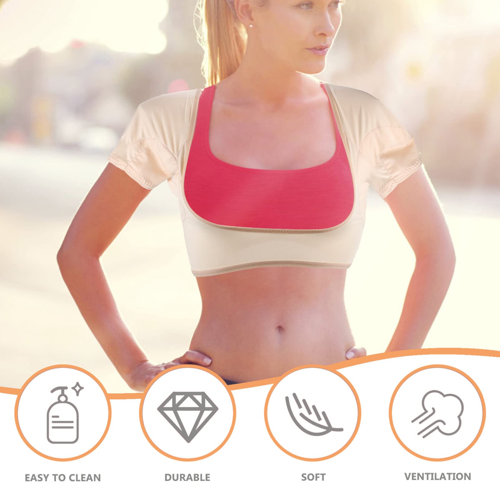 Suvox Almohadillas para las axilas absorbentes transpirables para mujeres