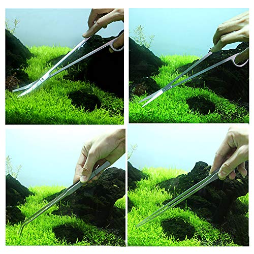 Cucudy 5 pçs/set Aquarium Maintenance Tools Pinças de plantas aquáticas Scissor Spatula Tool Set Fer