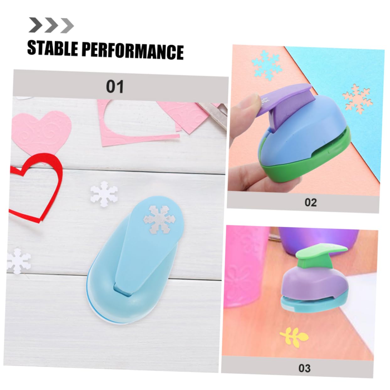 ARTIBETTER 4 Set Fustellatrice Manuale Per Carta Puncher Per Diy Strumento Per Carta Per Progetti Creativi Casual 2 Pezzi*4