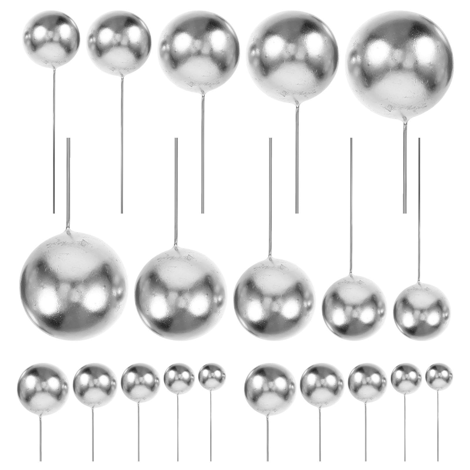 Mejora Visual para Tartas con Acabado Fino de Plata 108 Bolas Decorativas de Alta Calidad