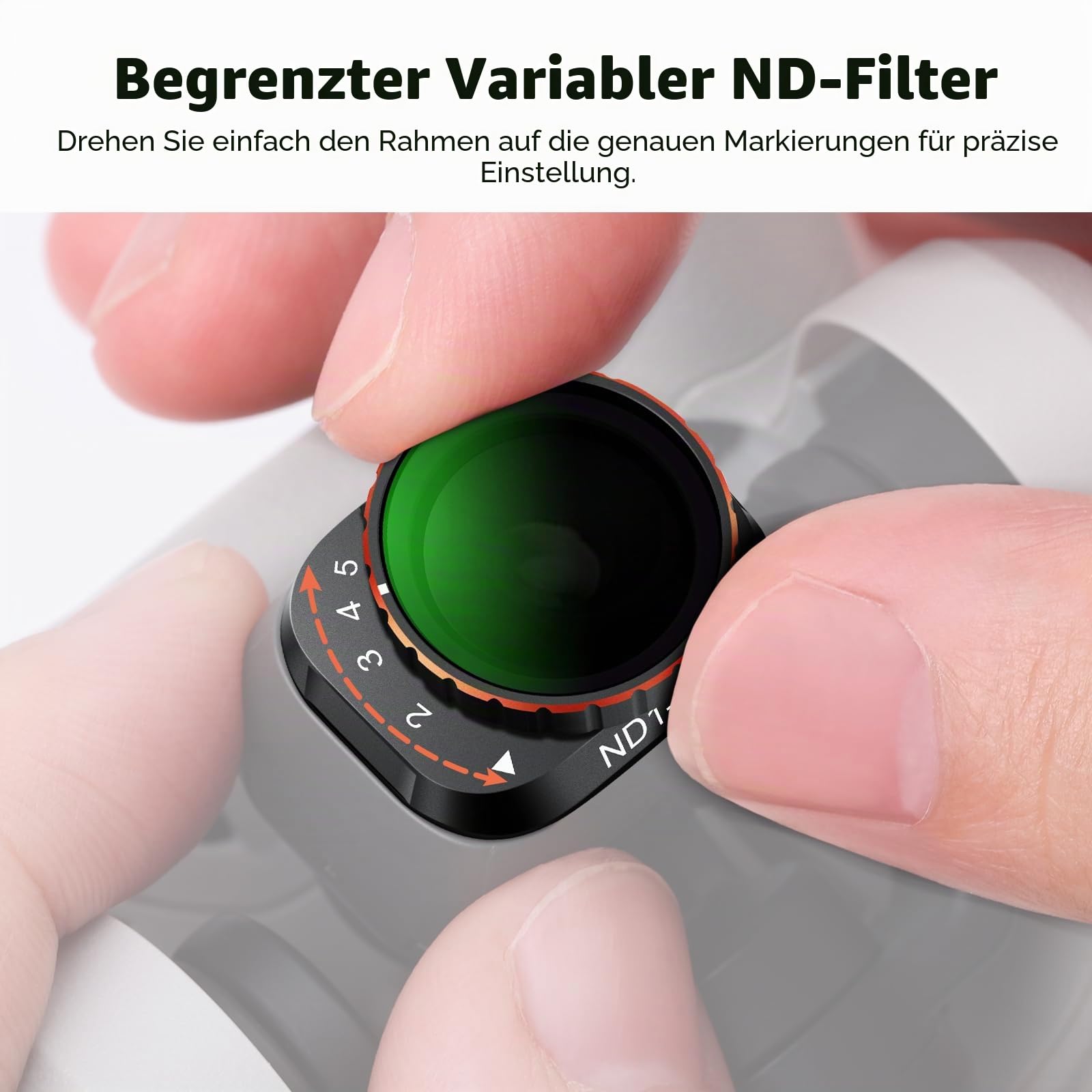 NEEWER Variables ND Filter Set, kompatibel mit DJI Mini 3 / Mini 3 Pro, ND2-32 + ND64-512, mehrfach beschichtete HD Objektive für Drohnenkameras, Zubehör für Luftaufnahmen und Videografie