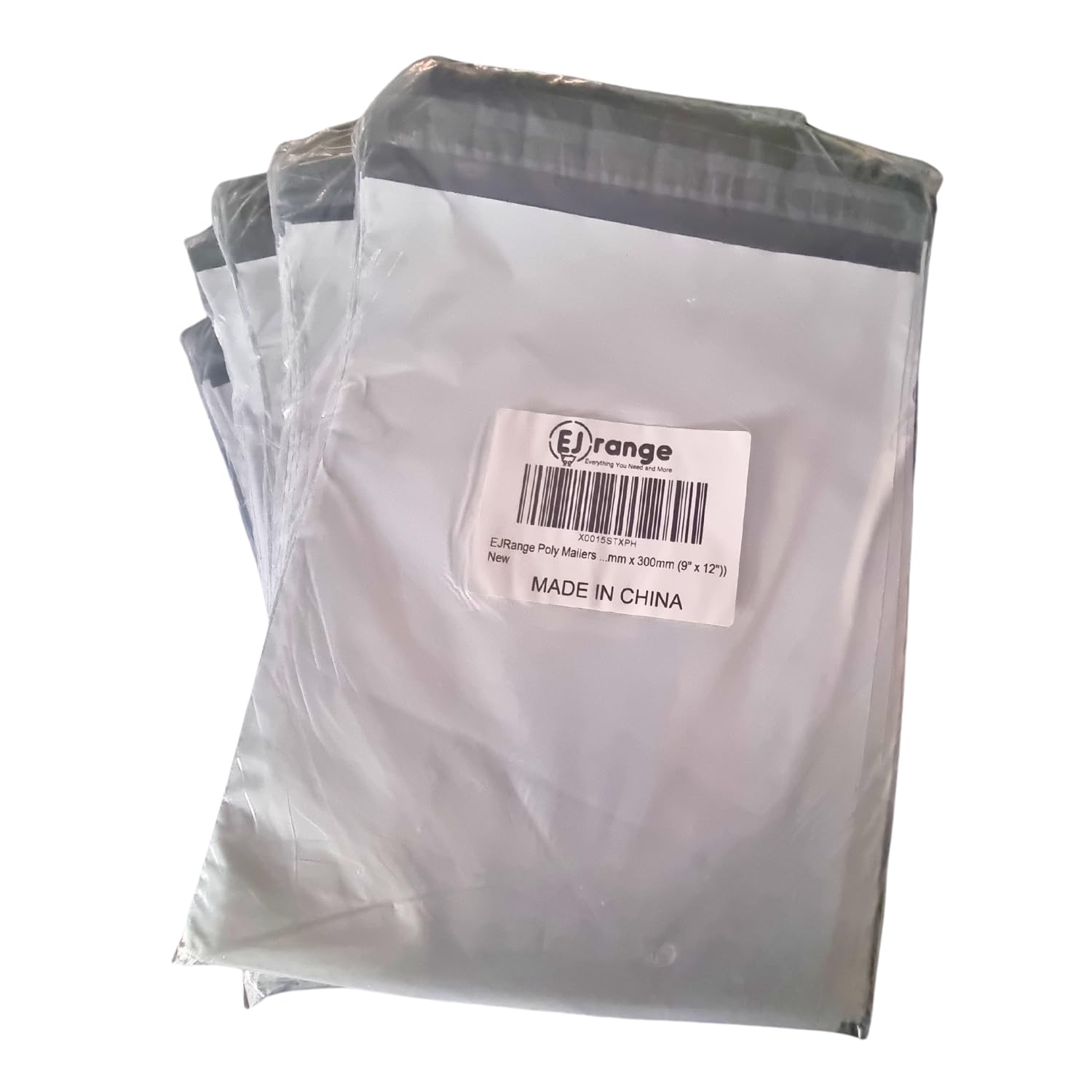 100 Pack White Mailing Bags-Strong Waterproof Postage Bags, Tamper-Proof Poly Mailers, Envelopes, Parcel Bags, Ideal for Postage, Packaging, Shipping and Delivery (500, 9"x12"(230x300mm))