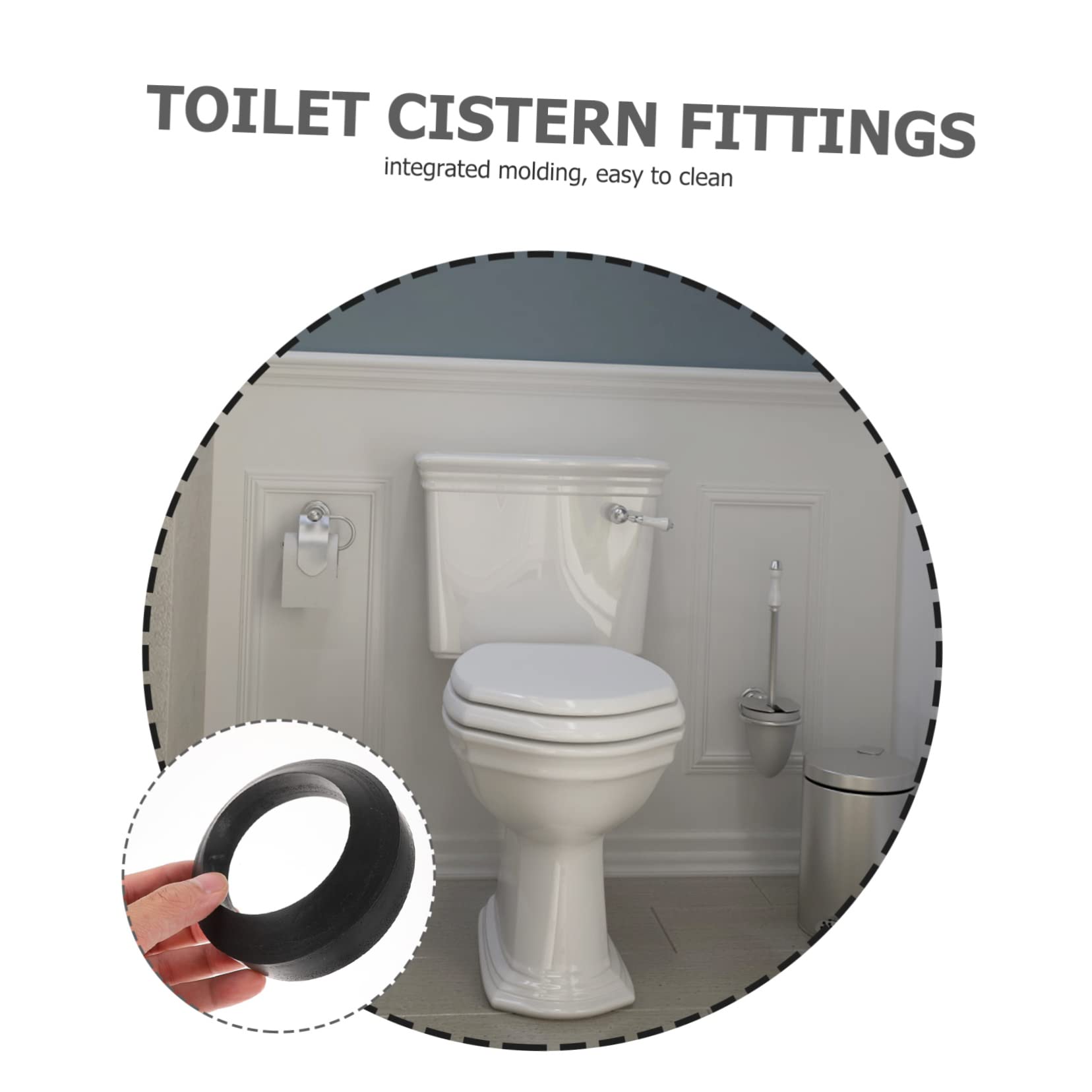 Hemobllo 3sets Guarnizioni Per Cisterni Wc Kit Di Riparazione Per Serbatoi Facile Installazione e Compatibile Con La Maggior Dei Wc Domestici e Commerciali