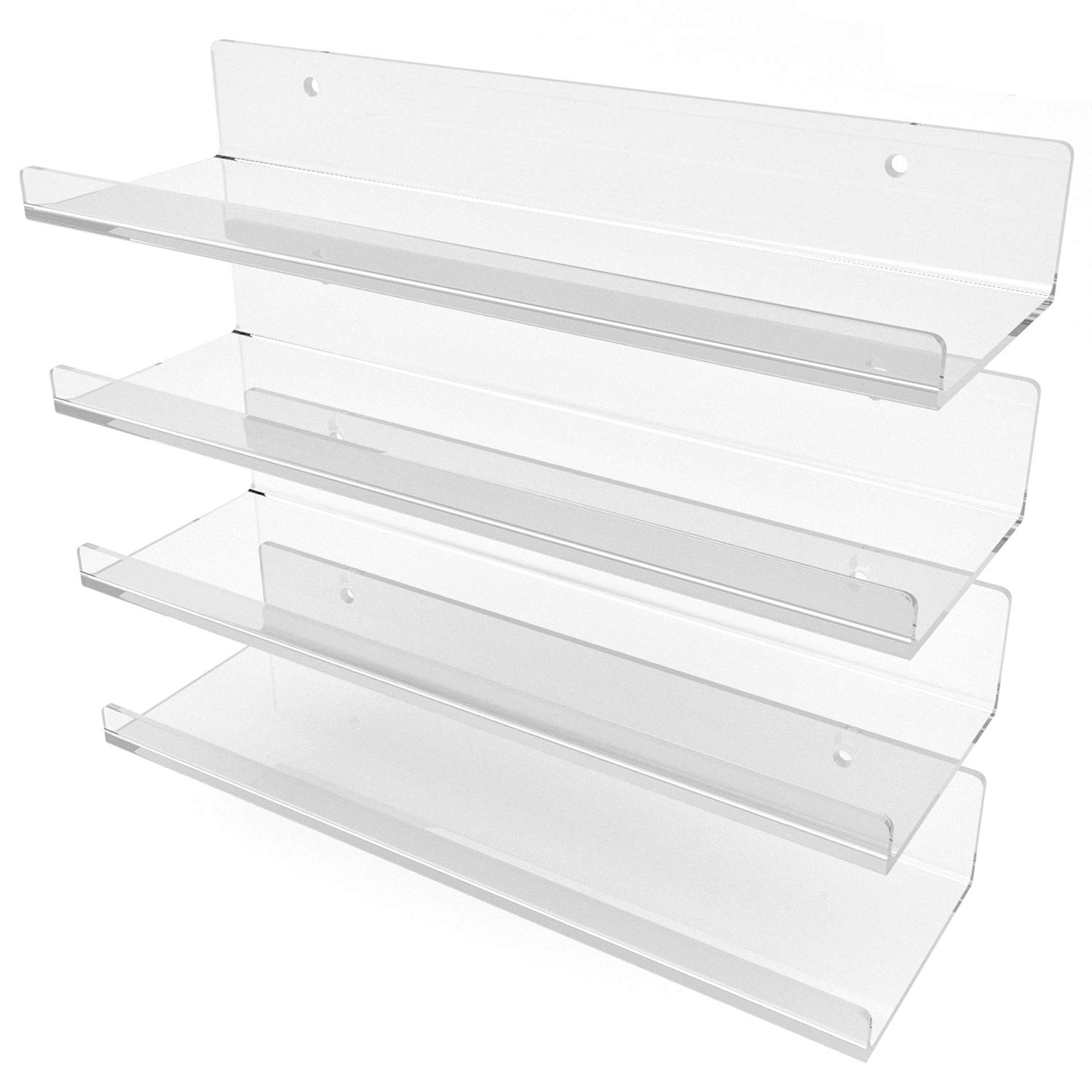 Buy Premium Clear Acrylic Shelves Wall ed 15 Inch (4 Pack