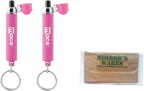 2-Pack Mace Mini Covert Self Defense Pimienta Spray Hot Pink 80365+ del Nimrod wares Gamuza de microfibra