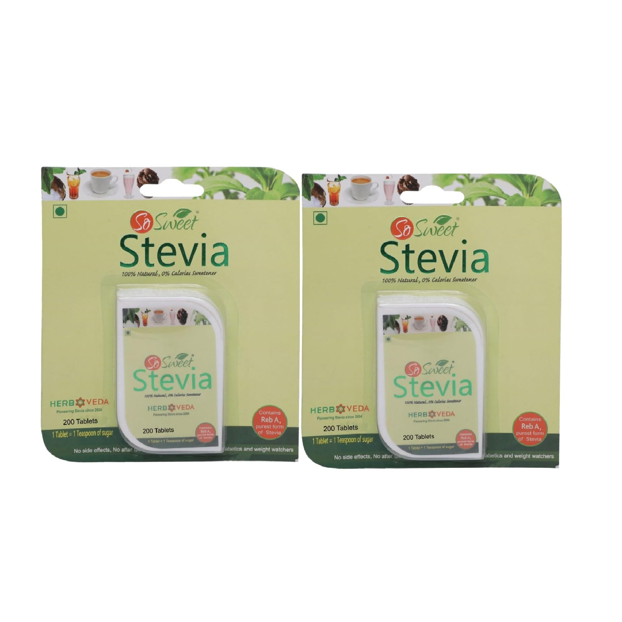 So Sweet Stevia Tablets, 400 Sugar-Free, Natural Zero-Calorie Sweetener, Diabetic-Friendly, Keto Diet, Perfect for Sweetening Drinks, Coffee, Tea, Ideal for Healthy Lifestyles