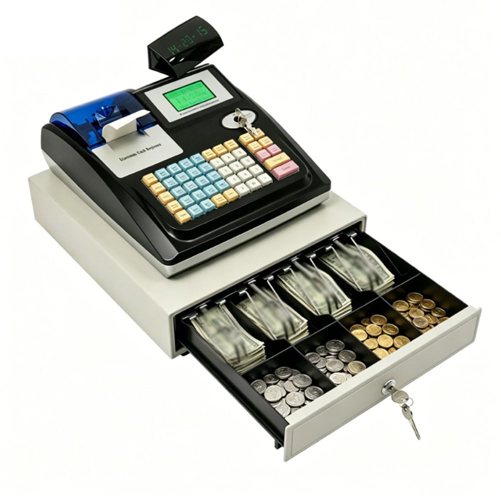 Ghygetrich Cash Register, Register Till for Small Business Cash Till for Small Business Electronic Cash Register