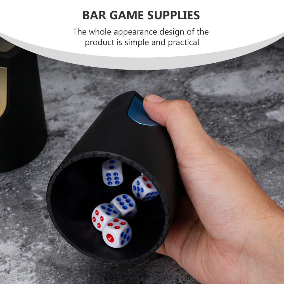 ifundom Dice Cup Clock Bar Dice Container Przenośny Kubek Do Gry W Kości Do Gier Ktv Praktyczne Akcesoria Do Gier