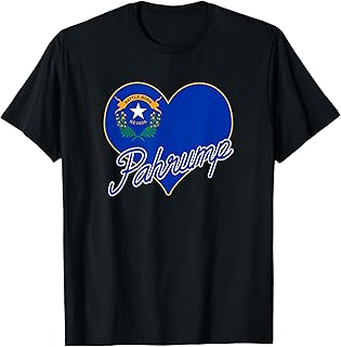 I Love Pahrump Nevada State Flag in Heart Novelty Souvenir T-Shirt