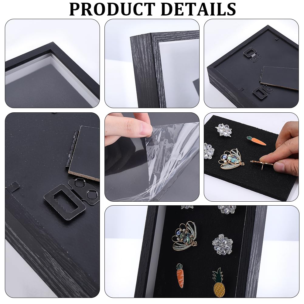 Amazon.com - CRASPIRE Black Lapel Pin Display Frame 7x5x1.7 Inch
