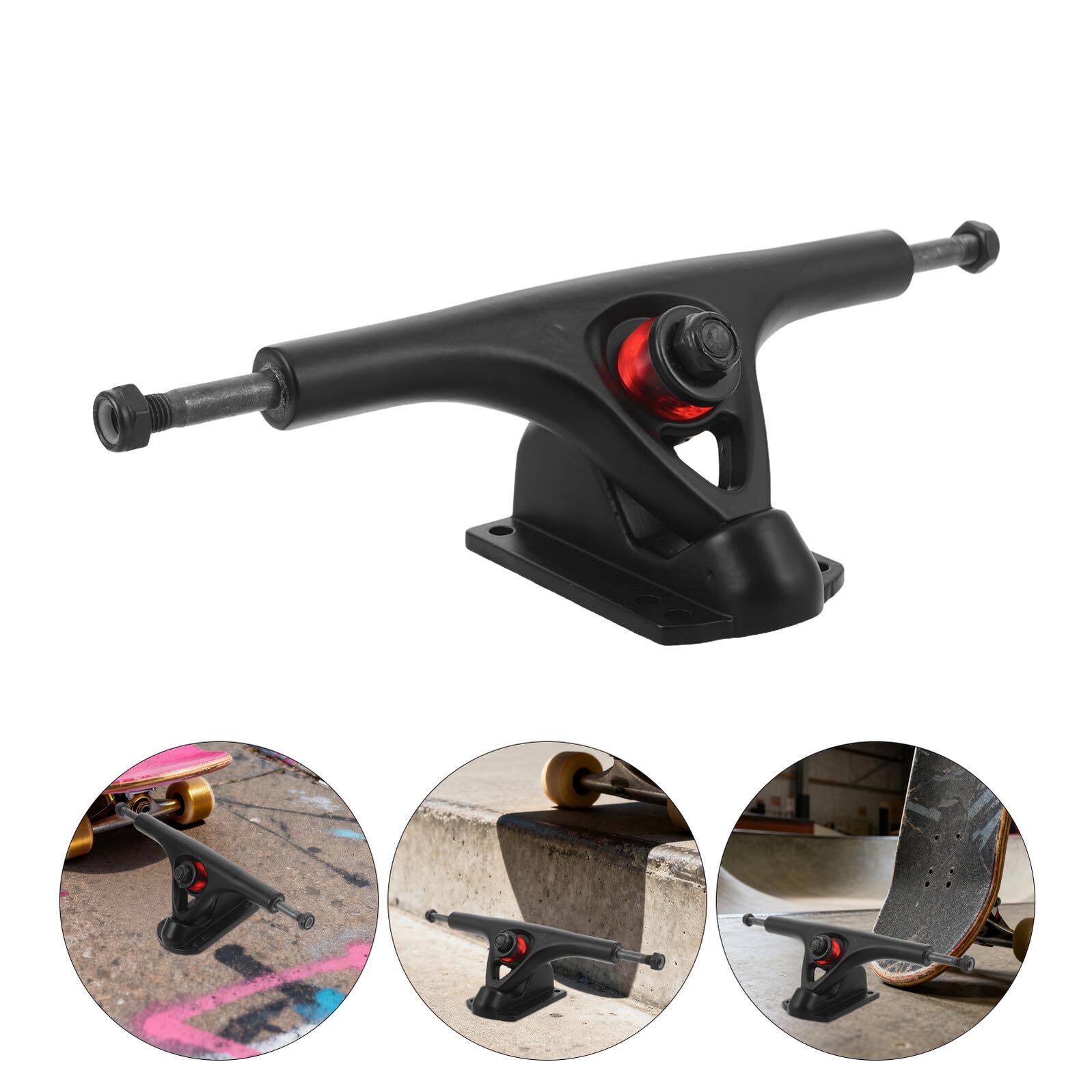 Lot de 2 Set de Trucks de Skateboard Longboard 7 Pouces en Alliage D’Aluminium Haute Résistance Légers et Absorbant Les Chocs Kit de Visserie Inclus pour Cruiser et Street