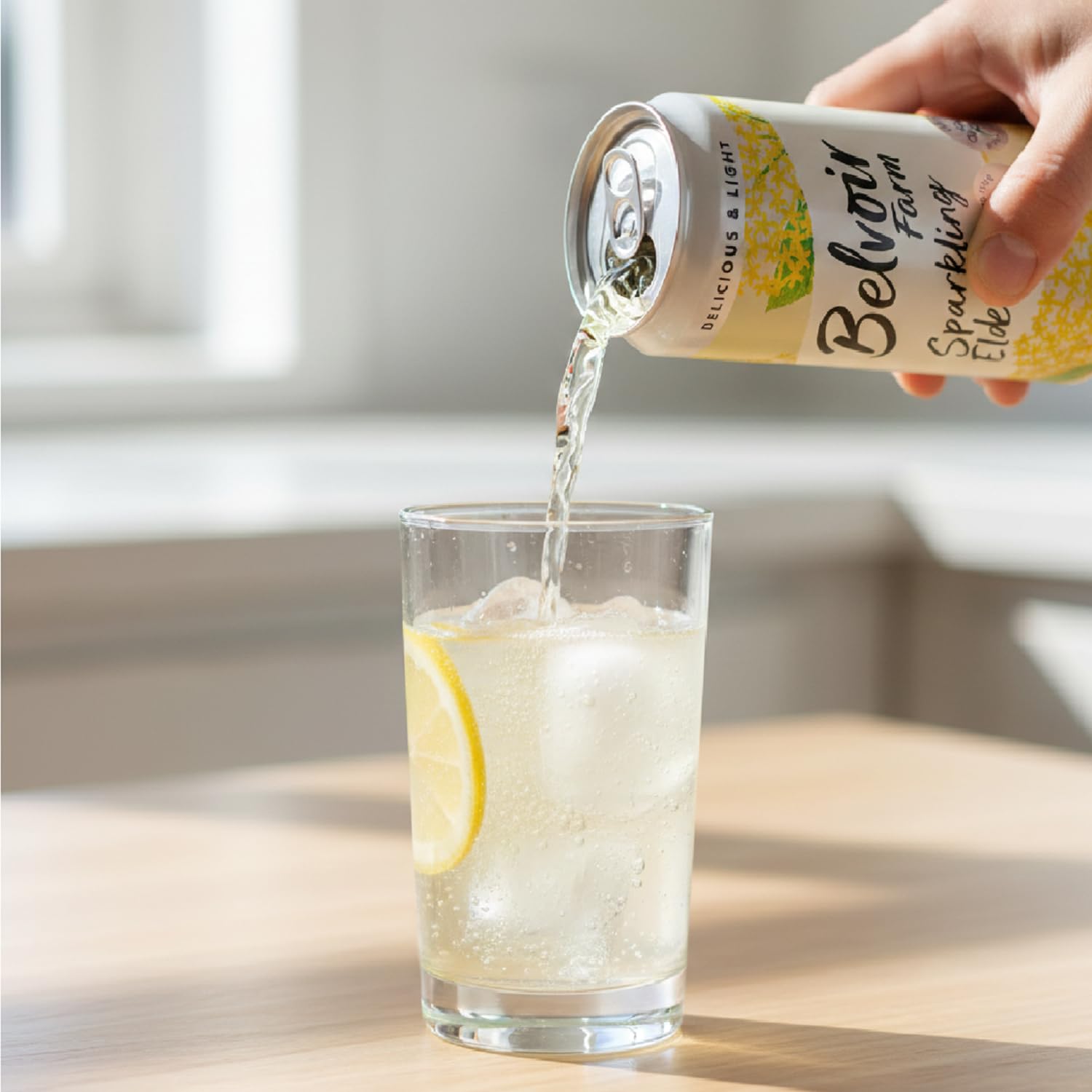 Belvoir Farm - Elderflower Lemonade, Delicious and Light, Natural Hand-Picked Elderflowers, Crafted with Nature, Low in Sugar and Calories, Gluten Free, Suitable for Vegans & Vegetarians 24x330ml