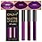 evpct 3Pcs Violet Purple Crystal Metallic Shimmer Glitter Matte Liquid Lipstick Lip Stain Sets for Women Matte+Lipstick Long Lasting Waterproof Permanent 24 Hours Magic Lipstick 24 Hours original