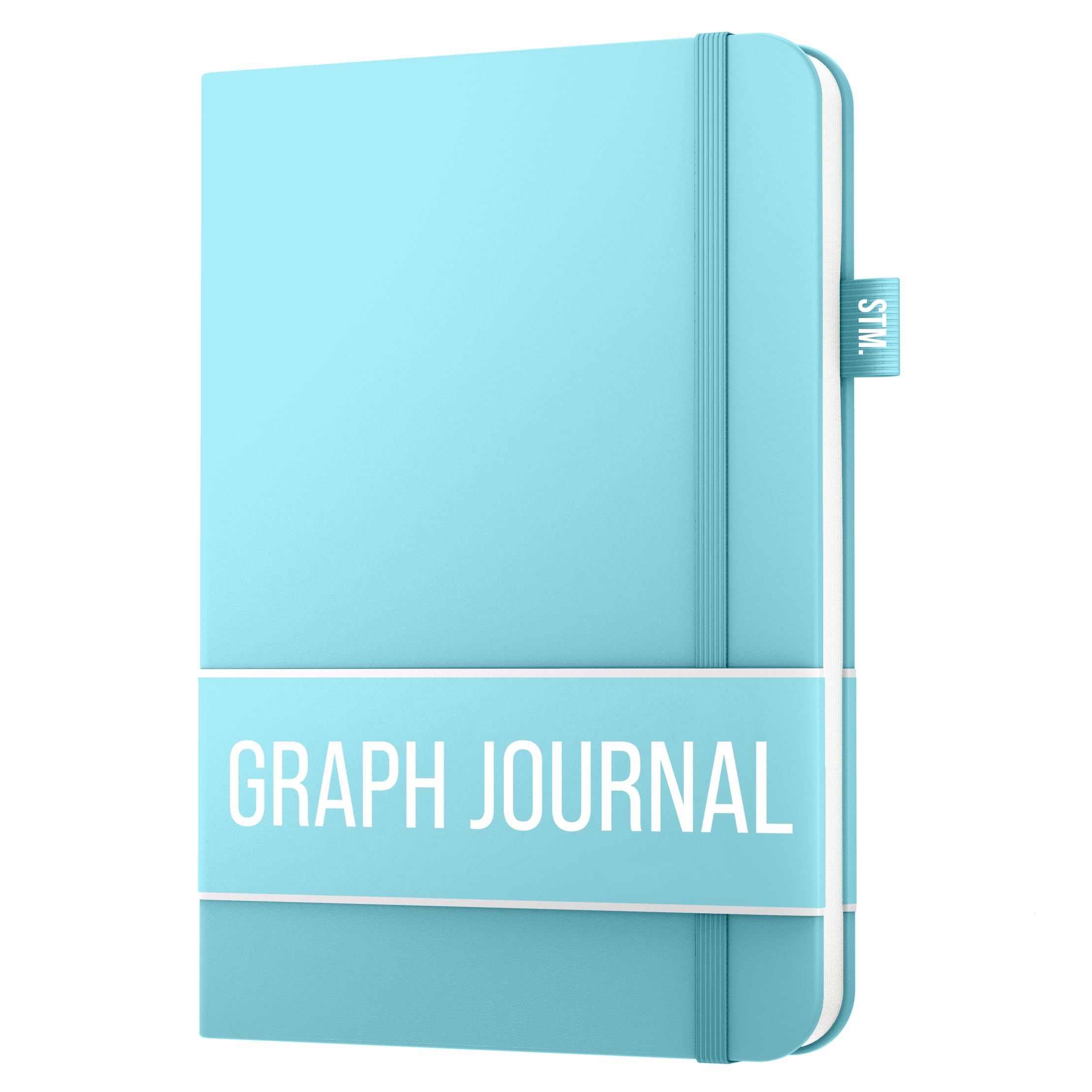 Graph paper Notebook for writing | 150 pages A5 Squared notebook, 120gsm Thick Paper with Sticky Notes, pen holder, band, (V) leather hard cover| Scribbles That Matter graph notebook, 5.75x8.2 inches
