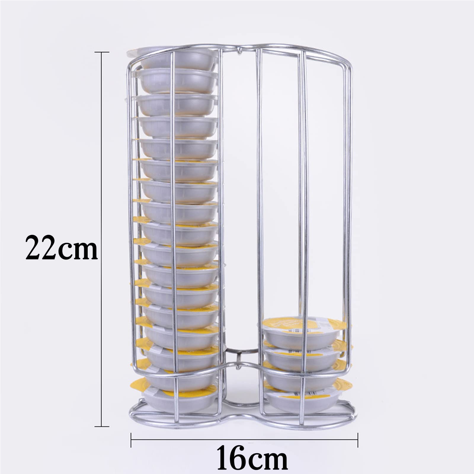 Porte Capsules Distributeur Café/Présentoir Rotatif 64 Pièces/Stockage de capsules