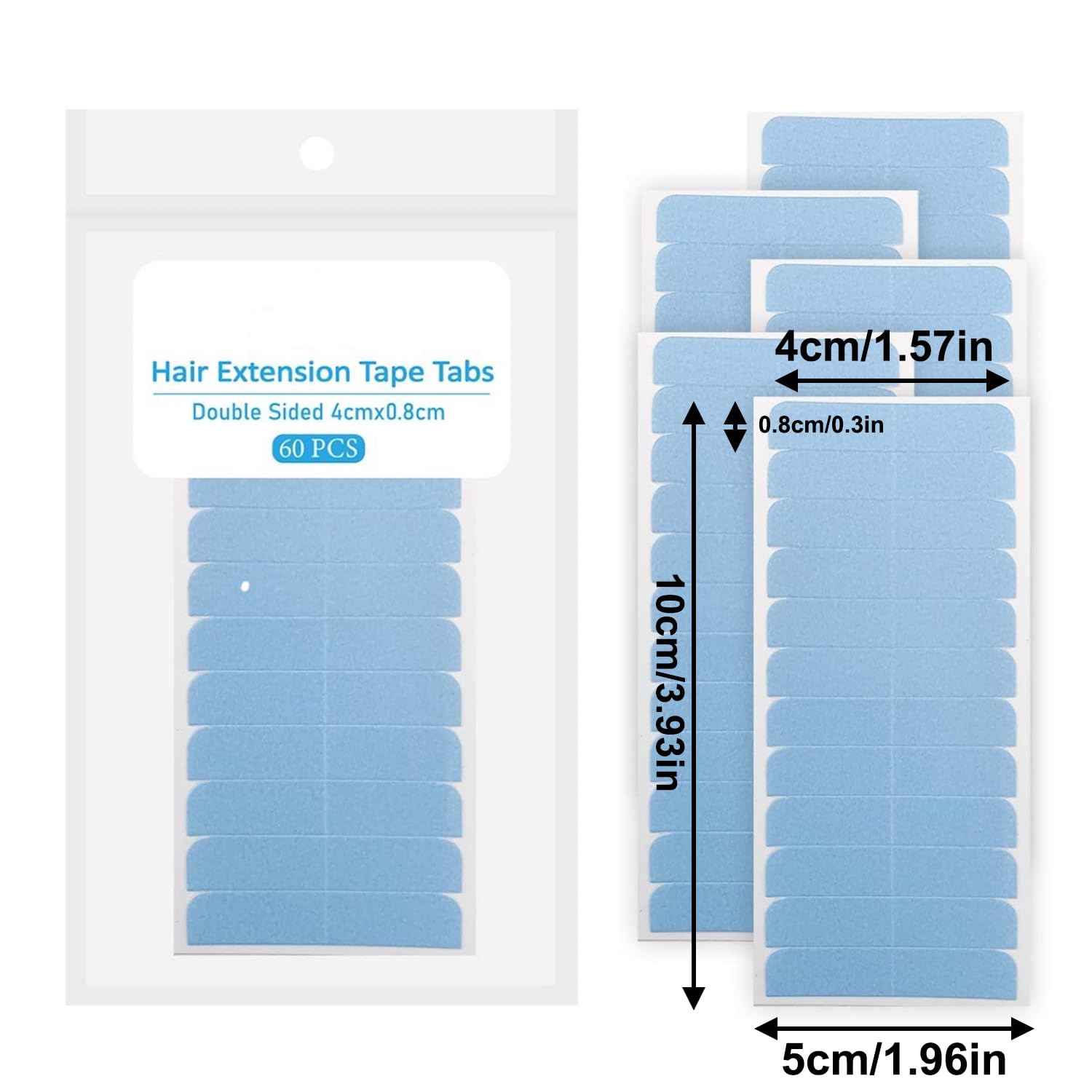 WUBAYI 60 cintas adhesivas para pelucas, 4 cm x 0,8 cm, ultrafuertes, resistentes al agua para extensiones sin costuras, cinta ultra adherente, cinta duradera para pelucas de pelo humano y sintético