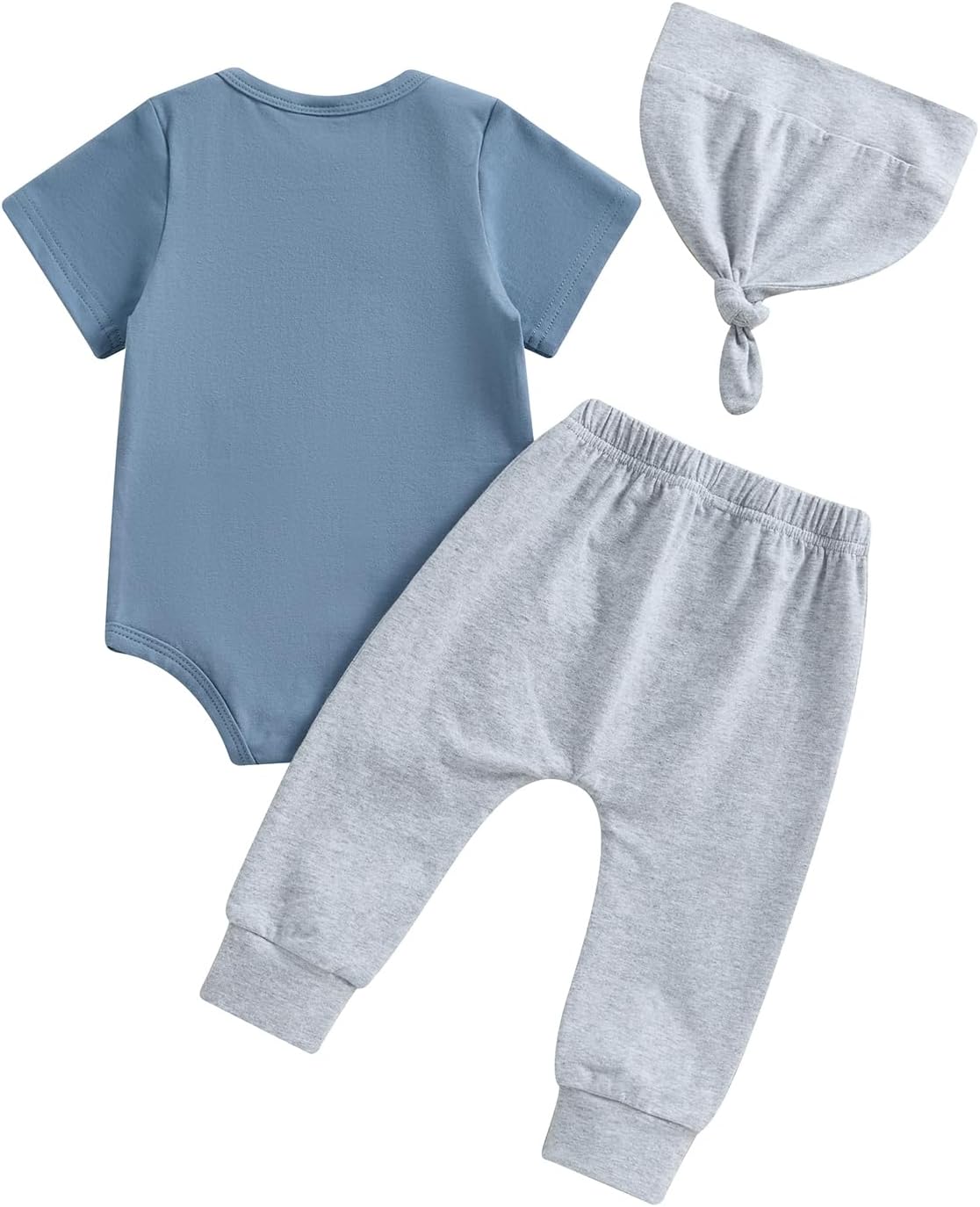 Little Brother Newborn Outfit Baby Boy Lil Bro T Shirt Romper Long Pants Set Hat Infant Little Summer Clothes - Image 6