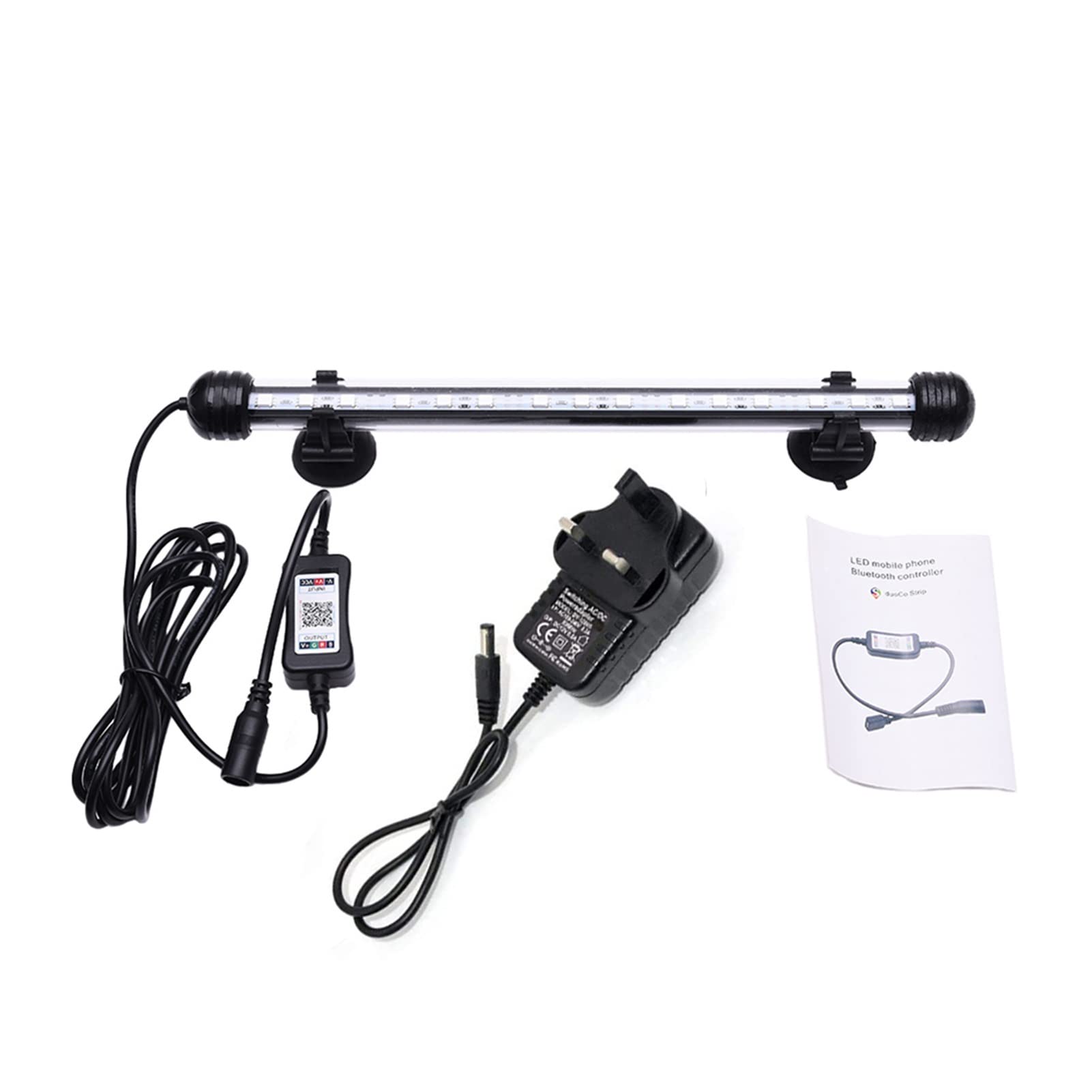 Luz subacuática, luces sumergibles for estanque, 18-38 cm, impermeable, LED RGB, luz for acuario, control Bluetooth, lámparas for tanque de peces regulables, luces sumergibles inteligentes for plantas