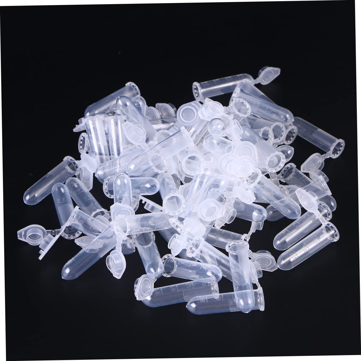 Cabilock Tubo de Centrífuga de 2ml con Base Redonda, Tapa Flexible y Escala Precisa, para Muestras y Uso Artesanal, Plástico, 1000 Piezas