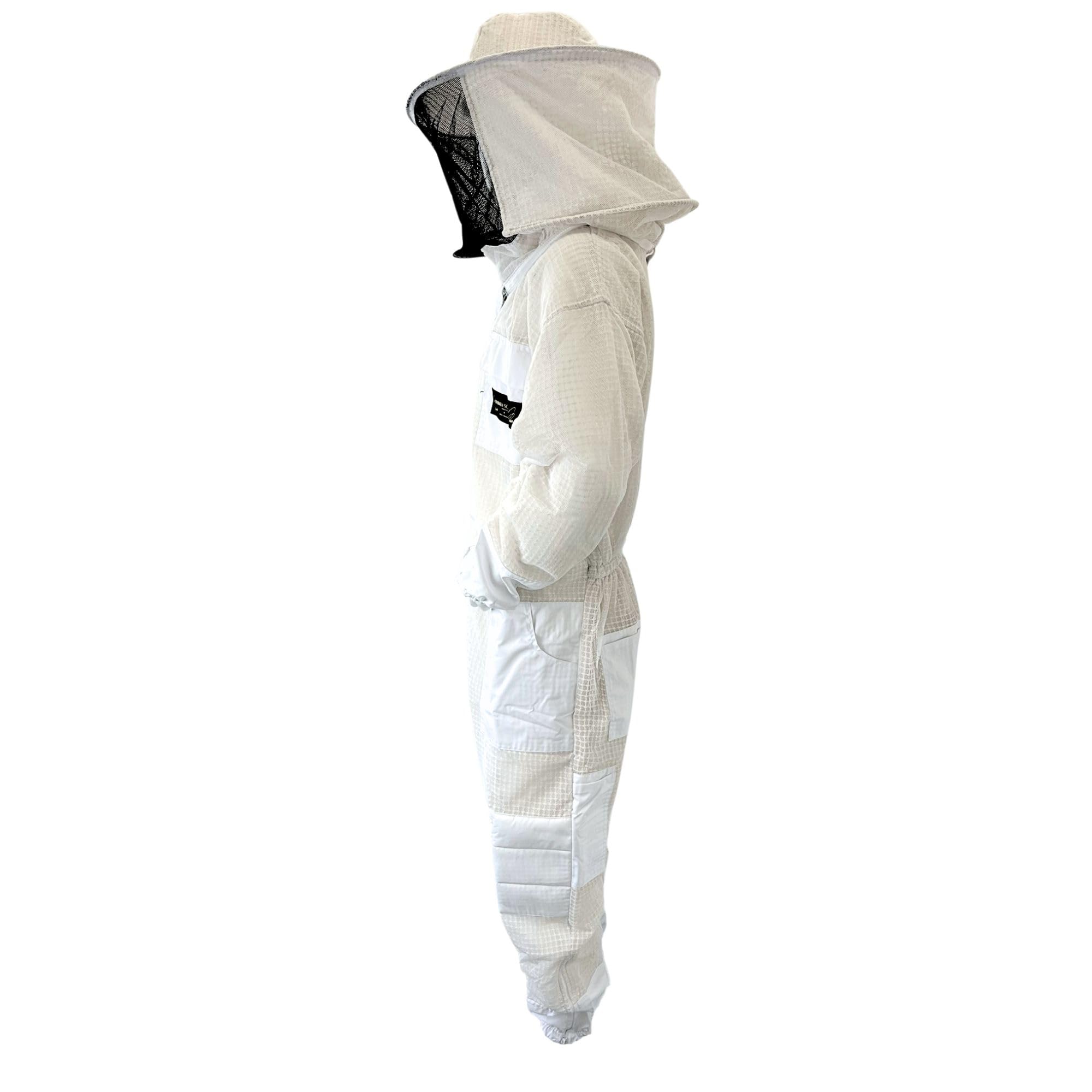 Imkerschutzanzug Full-Air mit integrierten Schleier weiß mit Reißverschluss Größe M
