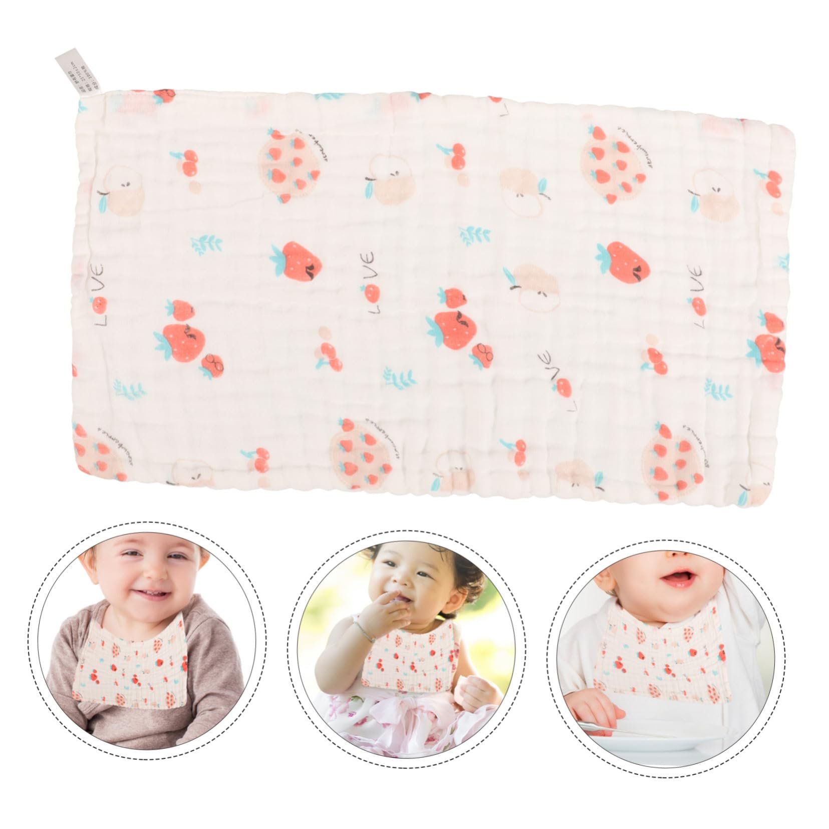 6 piezas Toallitas Muselina Niña Pañuelos Saliva Absorbentes Suaves y Multifuncionales para Cara y Eructos Diseño Infantil para Recién Nacidos y Pequeños