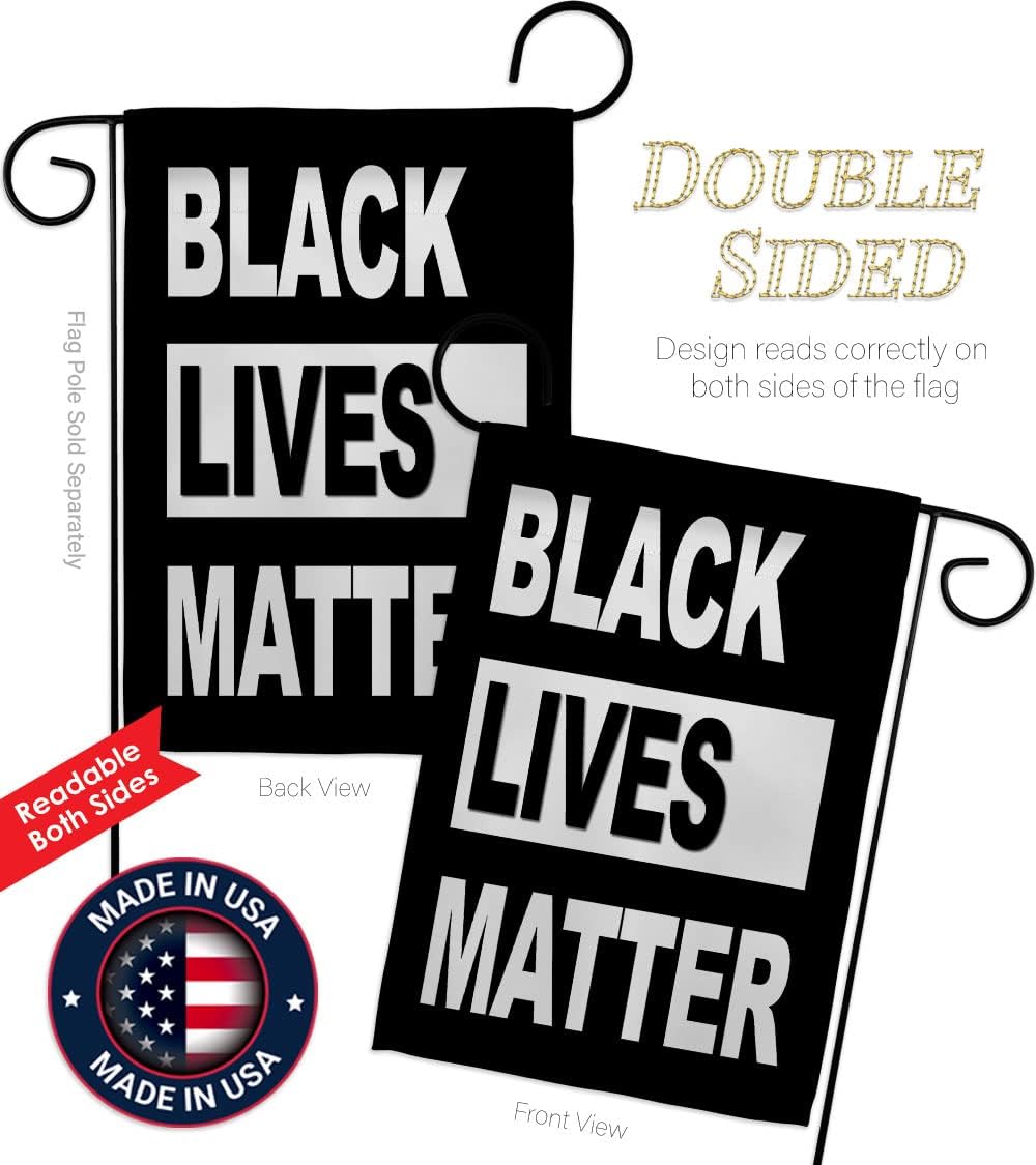 BLM Civil Rights Garden Flag - Set Wall Holder Support Cause Anti Racism Revolution Movement Equality Social - House Decoration Banner Small Yard Gift Double-Sided Made in USA 13 X 18.5