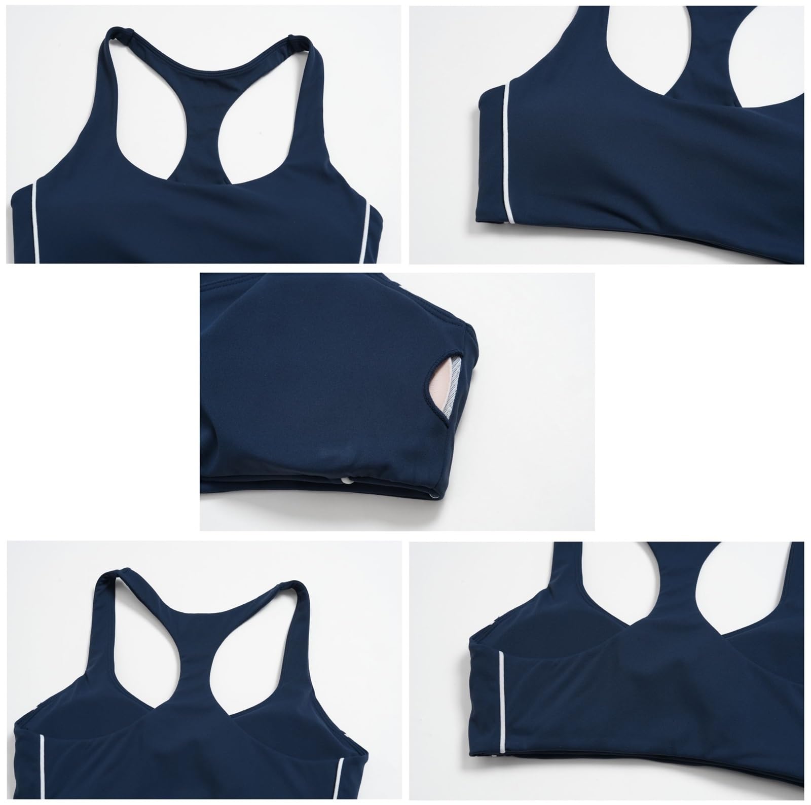 Set palestra donna 2 pezzi: completo allenamento schiena scoperta racerback, asciugatura rapida, vita bassa, outfit corsa