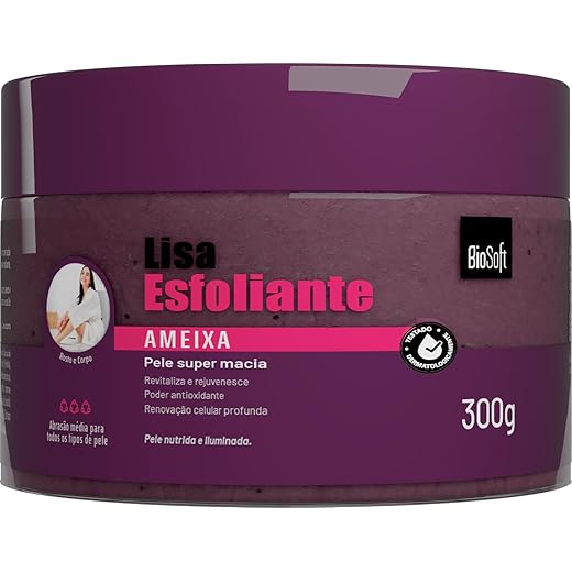 Soft Hair - Esfoliante Corporal Soft Hair Biosoft Lisa 300G Ameixa
