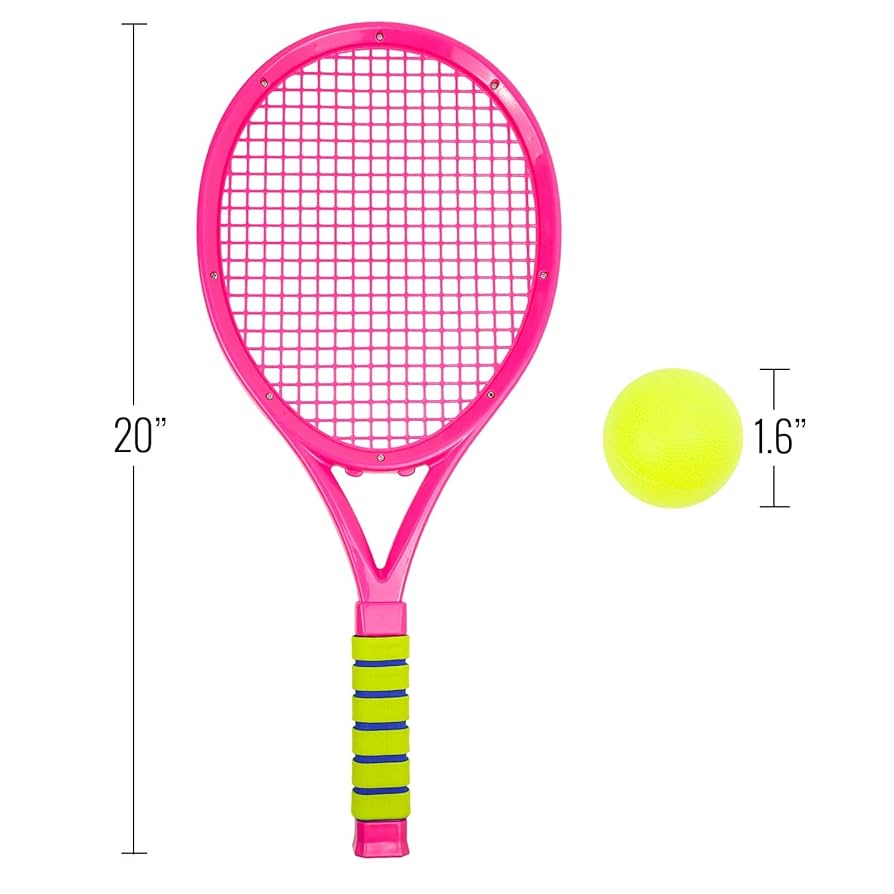 A To Z Childrens Kids Metal Junior Tennis Set 2 Racket Raquets And 1 Ball Outdoor Toy Play Game Set