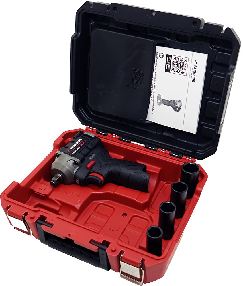 HEADNMORE Bundle Parkside Performance PPDSSA 12 - Llave de impacto (12 V, 350 Nm, 933 g, PPDSSA 12 (sin batería) + llavero