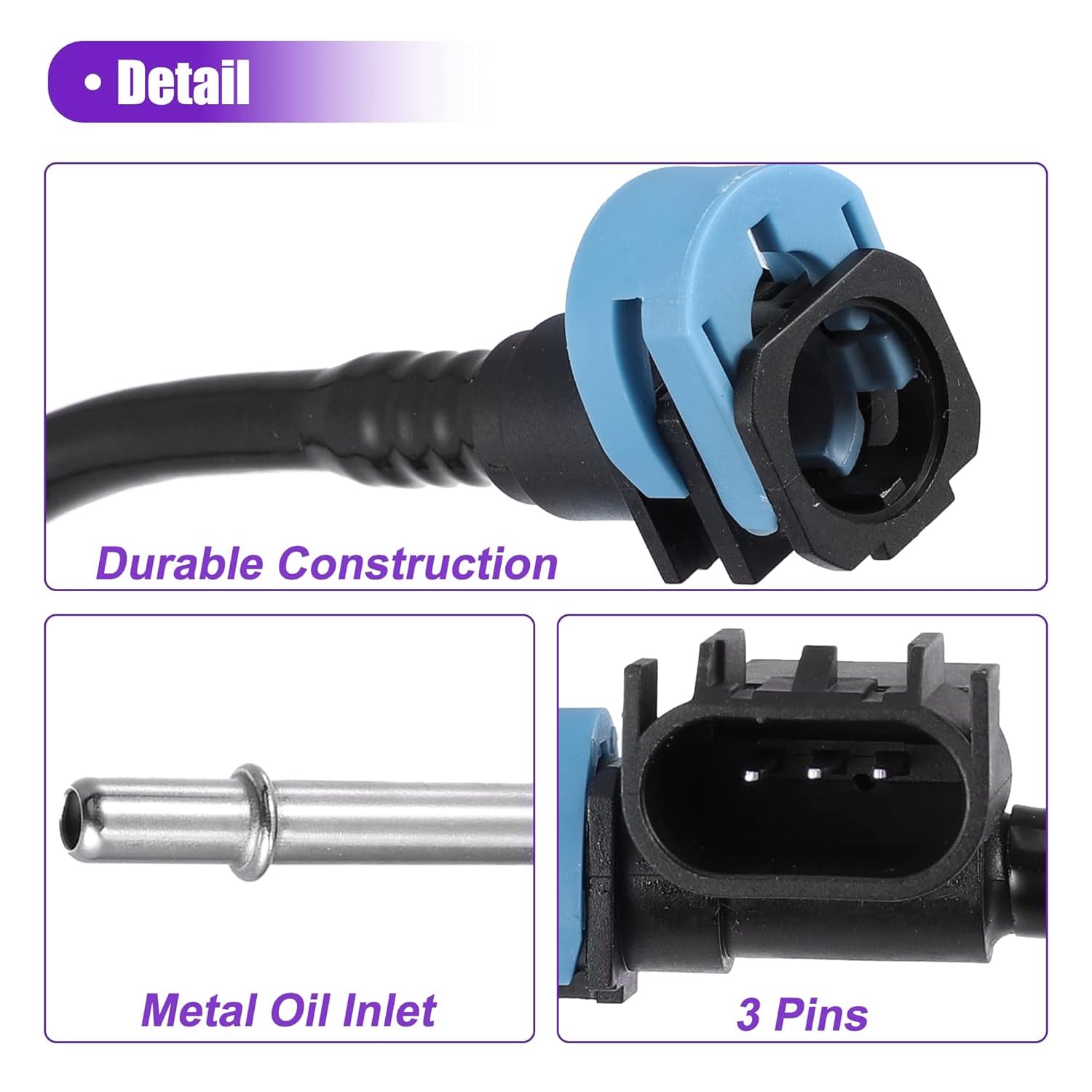 Tube de capteur de pression de carburant de remplacement pour Dodge Ram 1500 5.7L V8 2014-2018, 2019-2021 Classic, remplace les références 68268053AA, 68268053AB et 68264607AA