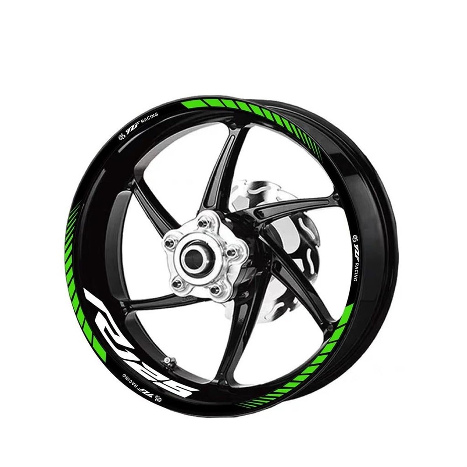 Motorcycle Wheel Stickers Sports Edge Stripe Reflective Film for Yamaha YZF R125 Motorbike(Color2)
