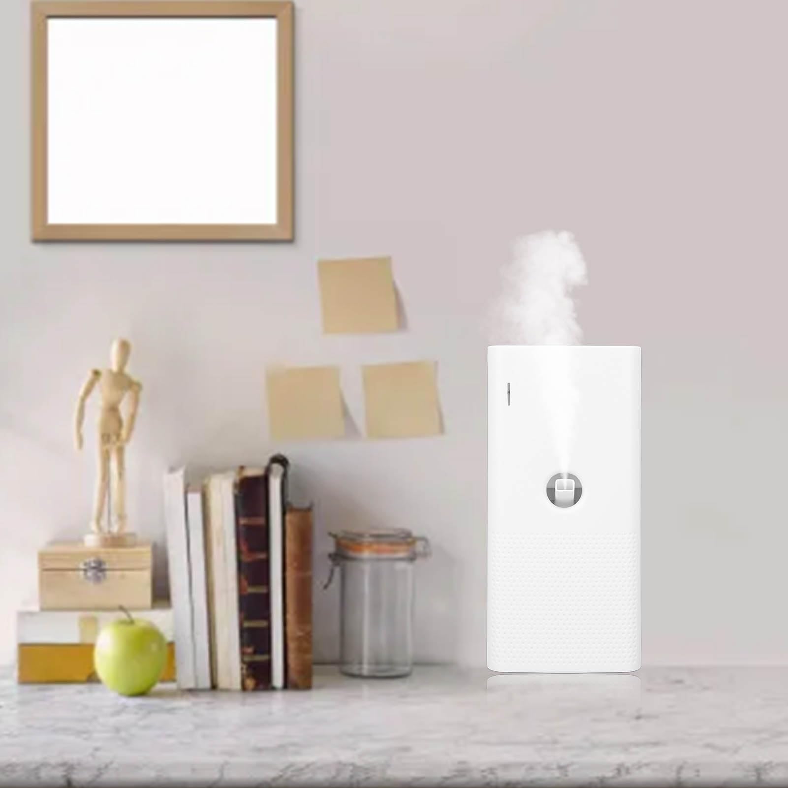 Diffusor für ätherische Öle, Aromatherapie-Diffusor für das Schlafzimmer im Home-Office, leiser Ultraschall-Duftdiffusor mit 7 farbigen LED-Lichtern, Luftbefeuchter und (Weiß)