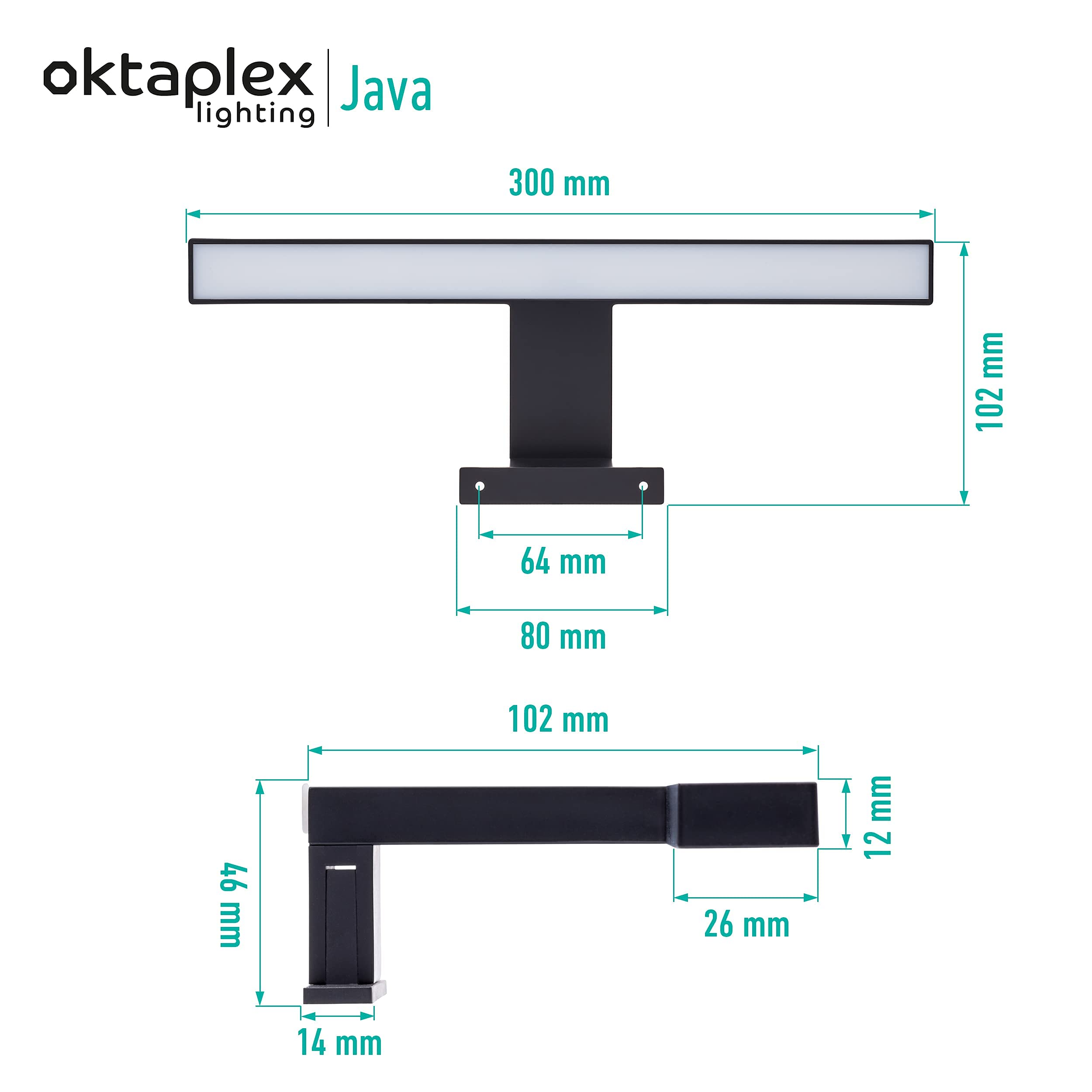 Led lamp Silvia 30cm chroom voor spiegel of spiegelkast