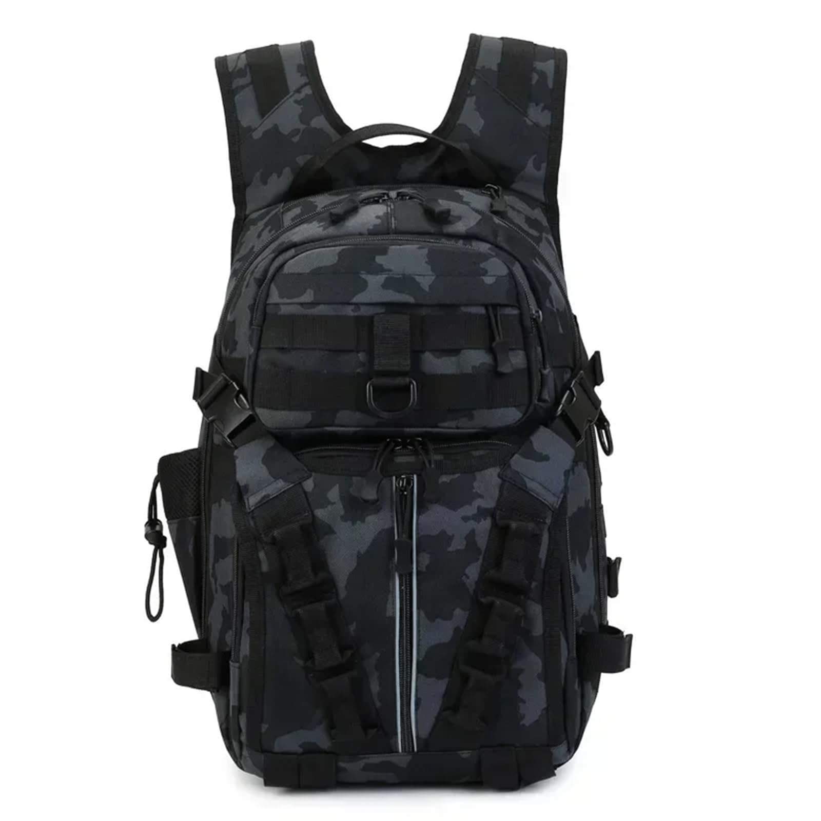 Sac De PêChe Hommes pêche leurre Canne boîte Sac Camping Escalade Sac à Dos Multi-Fonction Hommes Sacs pêche Sac à bandoulière(Blue)