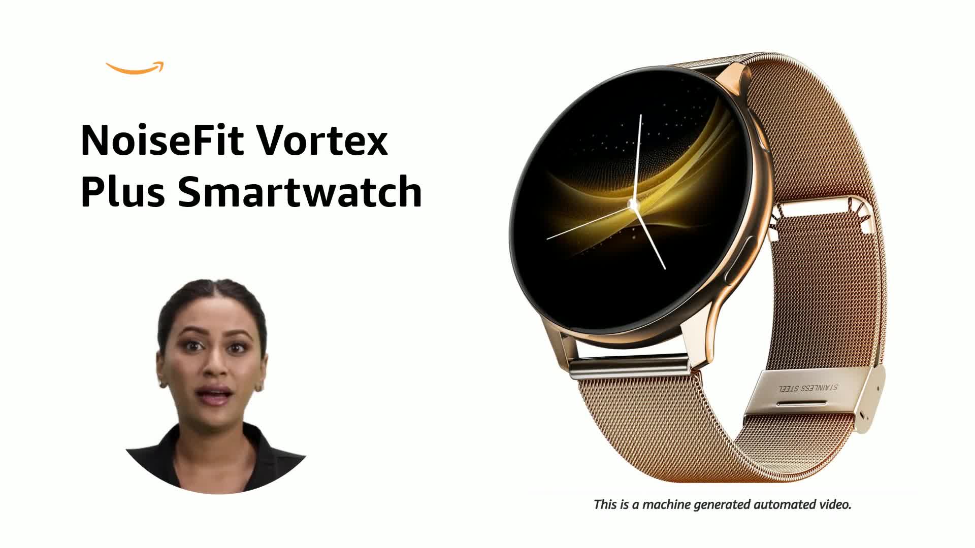 Noise Fit Vortex Plus Smartwatch - Gold Link