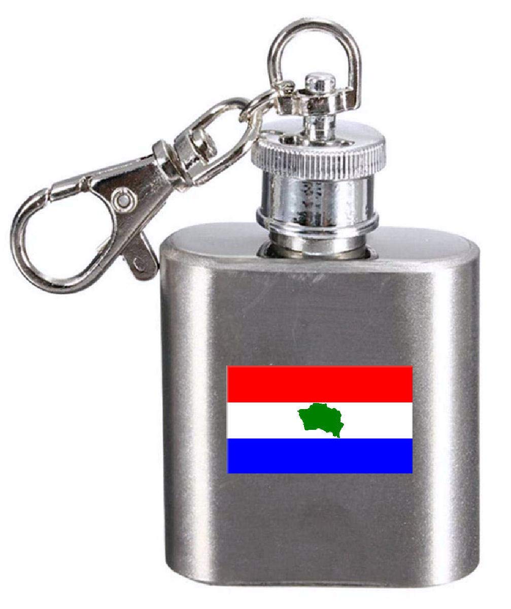 Flasque porte-clés gravé Kennedy petit flacon alcool de poche en acier