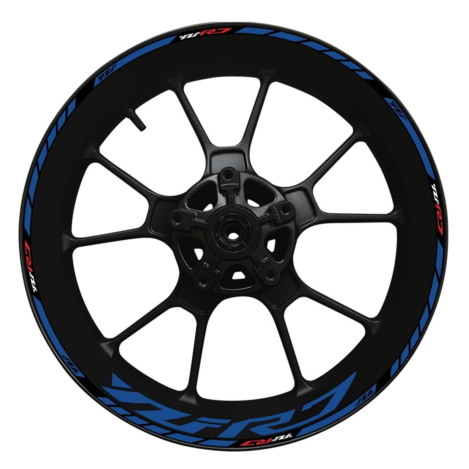 Motorrad 17 Zoll Radnabenaufkleber Dekorationsset Modifiziert Mit Reflektierender Klebekante Für YZFR7 R7(Set Meal 23)