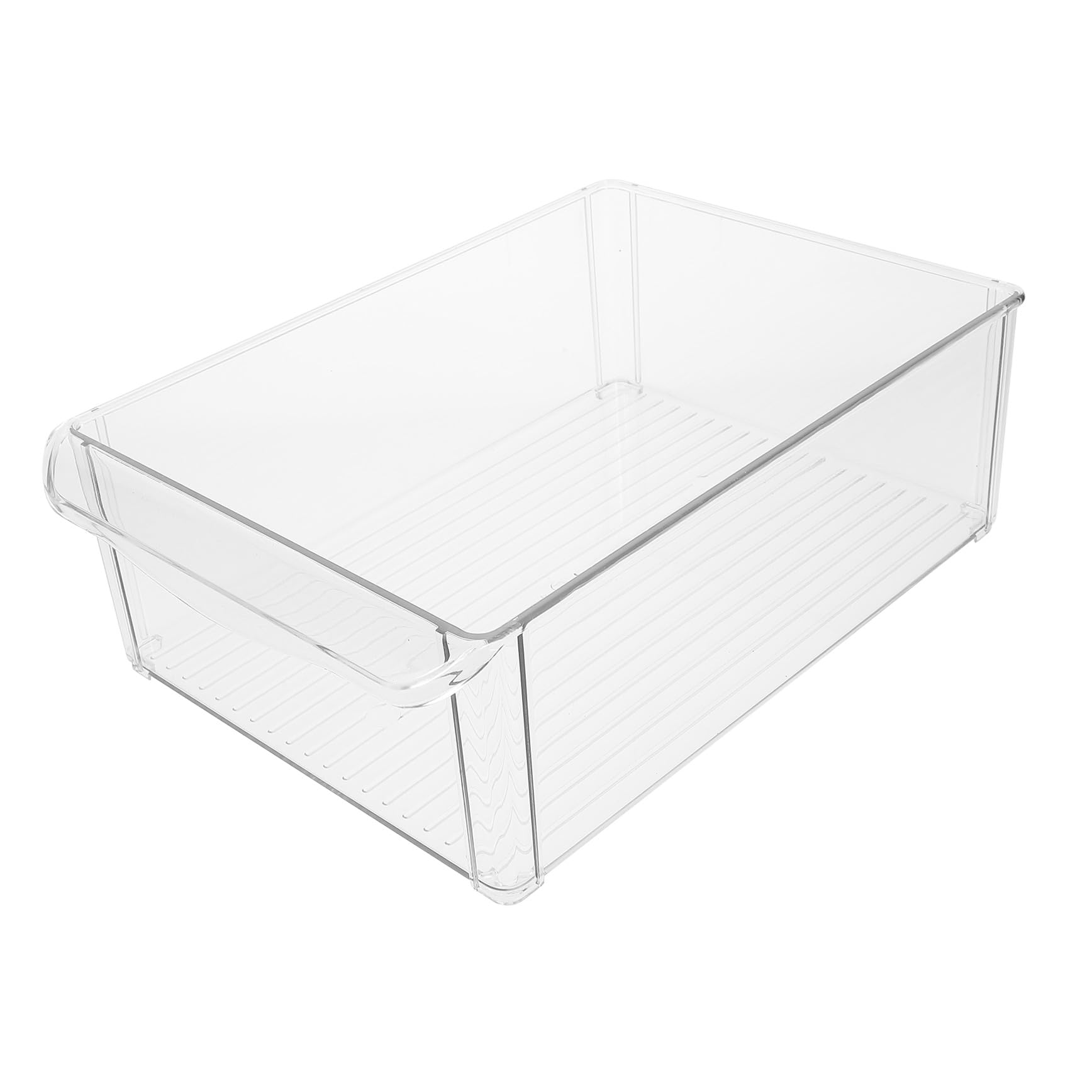 NOLITOY Caja Organizadora Apilable para Refrigerador, Transparente, Tapa