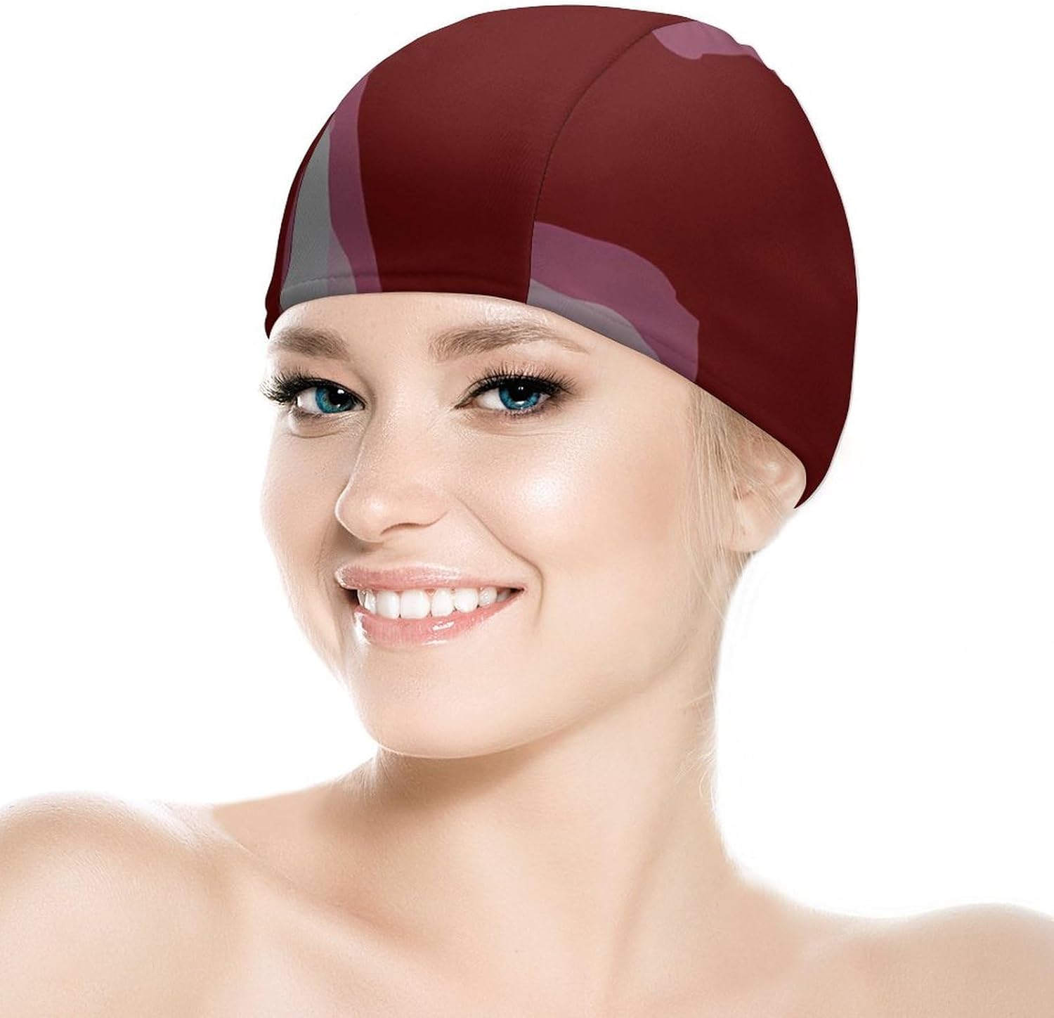 Watercolor British Britain Flag Womens Swim Cap for Men Adult Swimming Hat Curly Short Medium Long Hair