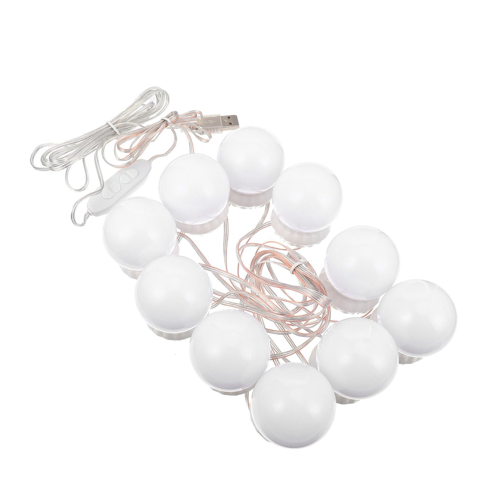 Kit D’éclairage LED pour Miroir de Coiffeuse, 10 Ampoules