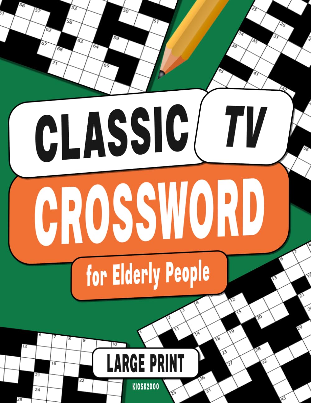 CLASSIC TV CROSSWORD for Elderly People: 100 Easy Crosswords for Elderly People in Large Print (Crossword Puzzle Book for Seniors)