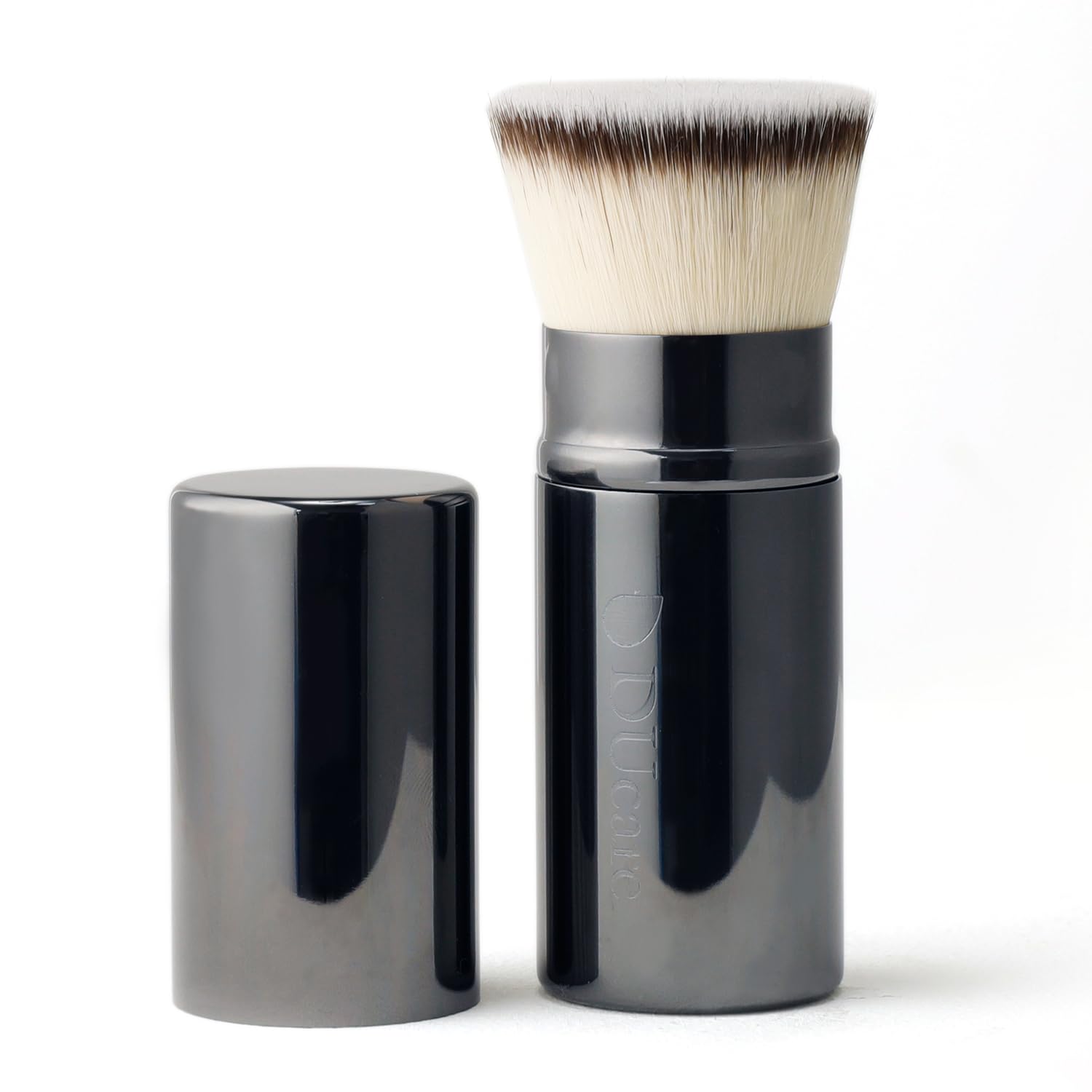 DUcare DS018 Foundation Brush, Slide Type, Cosmetic Brush, Face Brush, High Density Bristles, Compatible with All Foundations, Multi-Face Brush, Extendable Makeup Brush, Fluffy, : Beauty