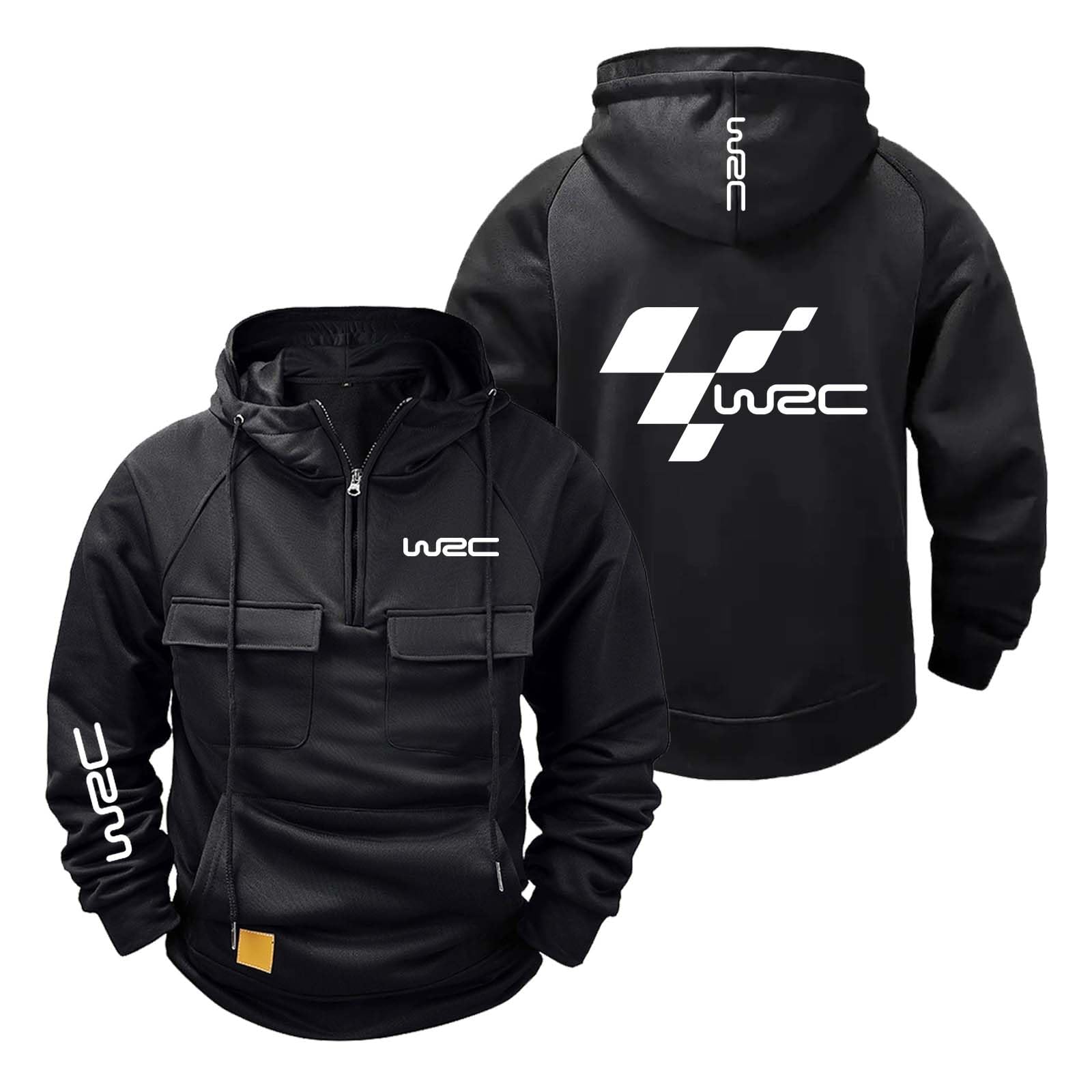TZPTZNVF Mens Hoodie Tops Hoody for W.R.C Hooded Outwear Half Zip Sweatshirt Spring Autumn Coats Long Sleeve Sportswear Printing Jackets-HeiSe||x_l