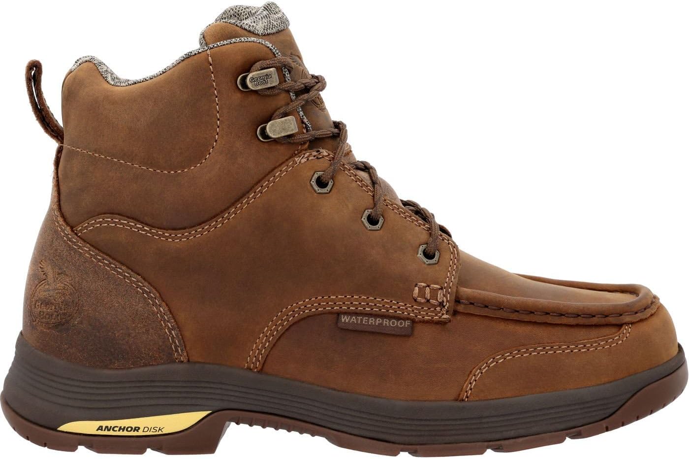 Georgia Boot Men's 6" Athens Superlyte Moc Toe BRN 6" Work - Image 7