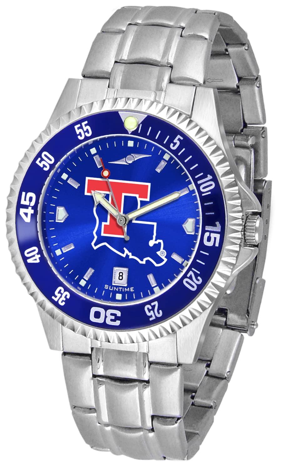 SunTime Men's Competitor 40mm Quartz Watch, 20mm Stainless Steel Strap, Team Color Dial and Bezel