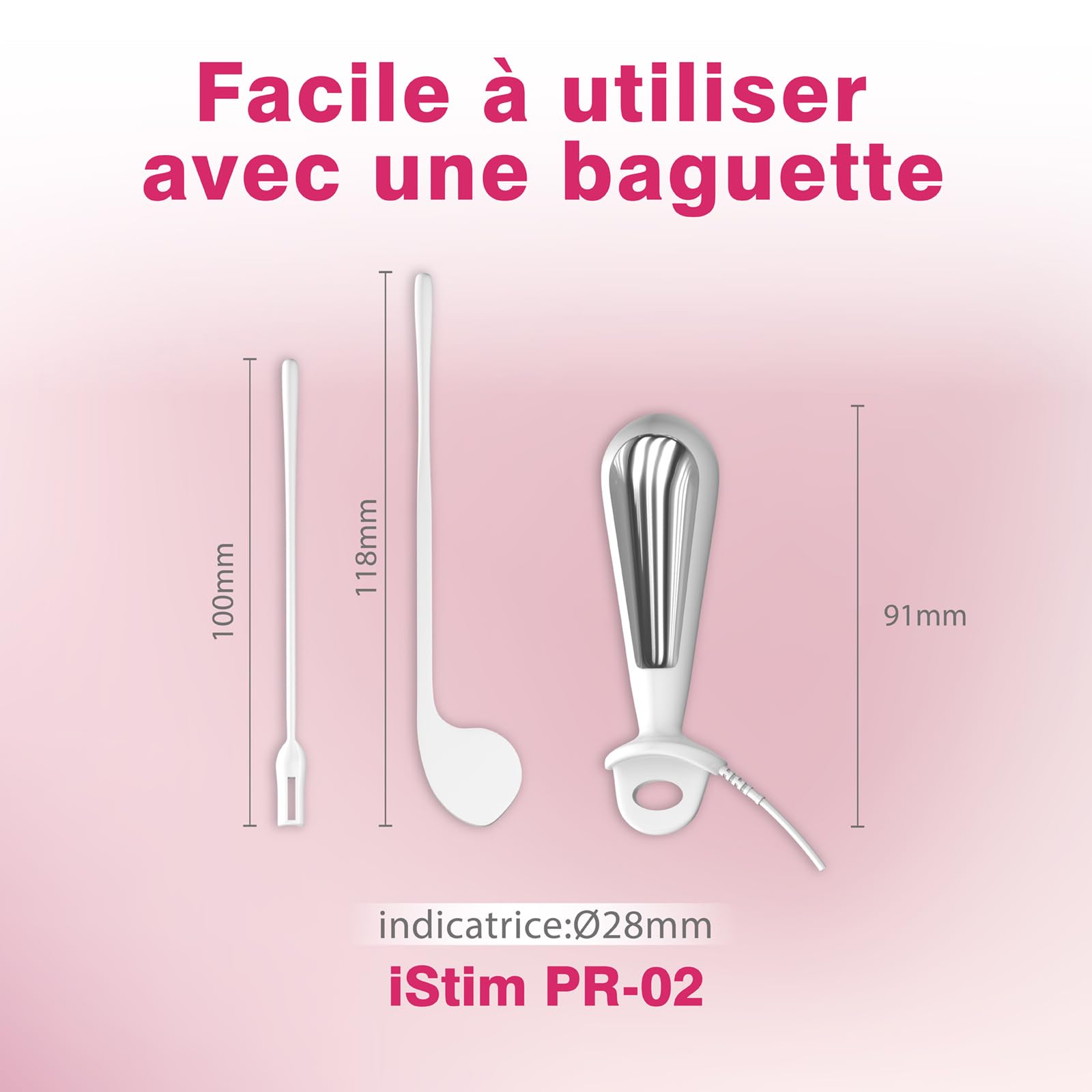 iSTIM V2 Kegel Exerciseur Stimulateur d'incontinence avec sonde pour le contrôle de la vessie et l'exercice du plancher pelvien pour les femmes Stimulateur musculaire électrique (EMS)