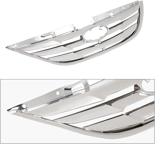 Miniatura 8 de G-PLUS Conjunto de parrilla delantera, compatible con Hyundai Sonata 2011 2012 2013 cromo ABS plástico parrilla HY1200154, 863503S100