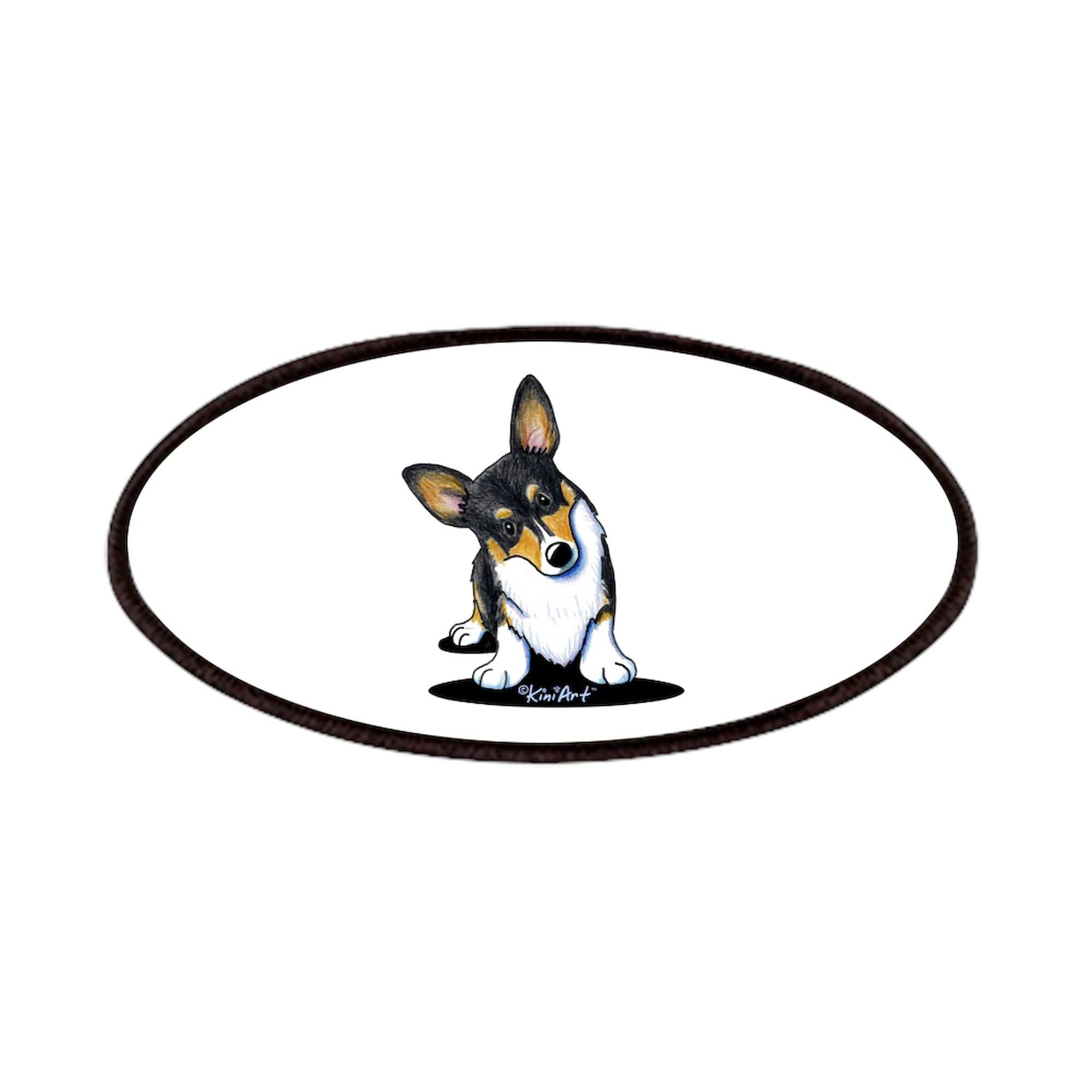 CafePress Kiniart Tricolor Corgi Patches 4