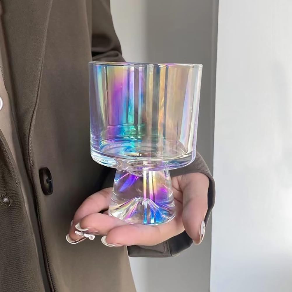 Buntes Weingläser-Set Stiellose Glasschale Trinkgläser Für Martini | HIUHIU Buntes Weingläser-Set Stiellose Glasschale Trinkgläser Für Martini, Cocktail, Whiskey, Margarita Gläser,Iridescent